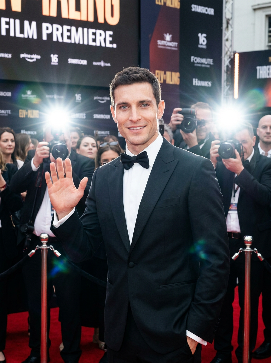 Woman in blazer and skirt on a black luxury SUV under aurora borealis with snow-capped mountains and reflective lake — AI photo and video effects
