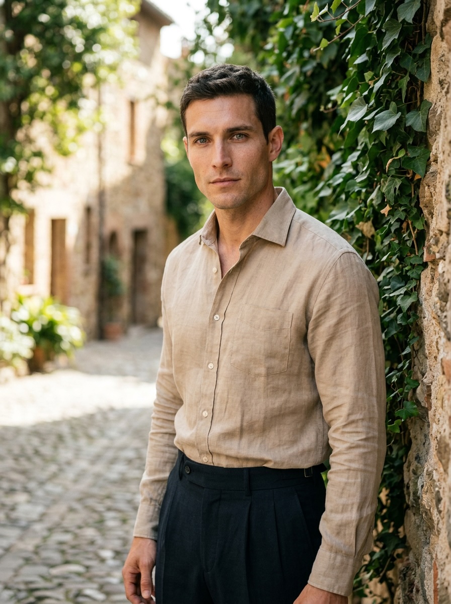 Refined old money look with tailored pieces